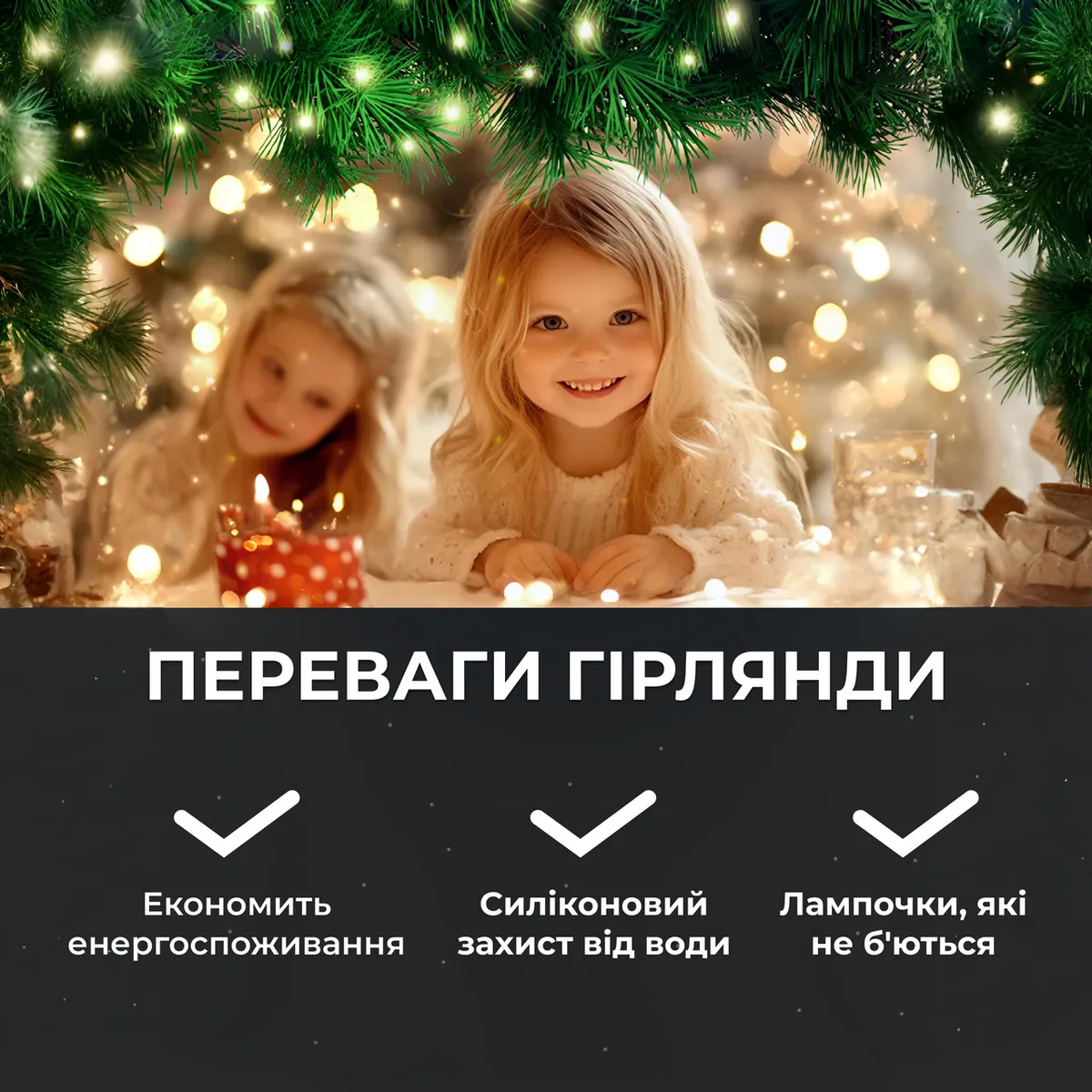 Гірлянда світлодіодна 2000 LED 200 м біла на пульті