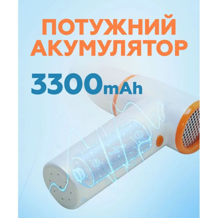 Турбовентилятор AP-01 універсальний 3300mAh пластик 67х41х126 мм білий