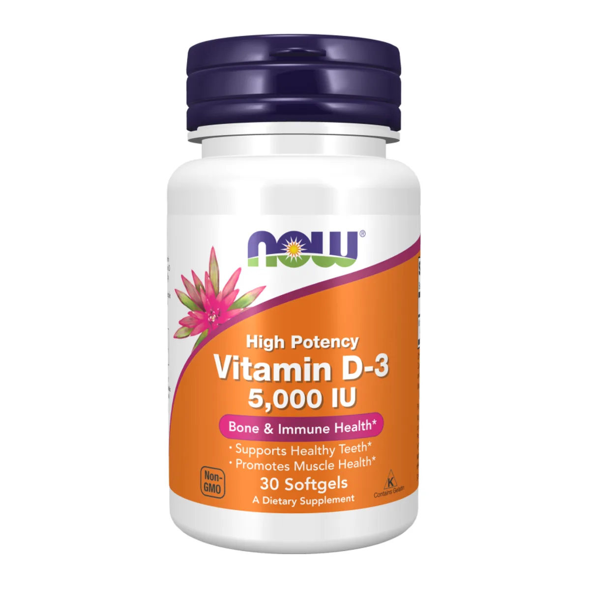 Вітамін D3 Now Foods 5000 IU софтгели 30 шт