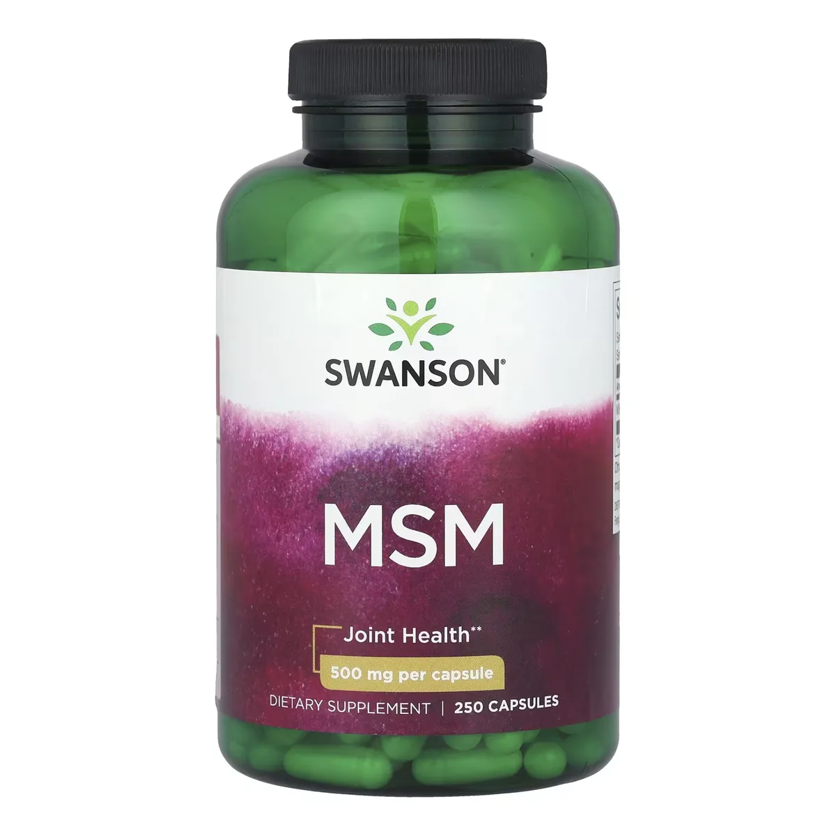 MSM 500 мг капсули 250 шт Swanson для здоров'я суглобів і шкіри