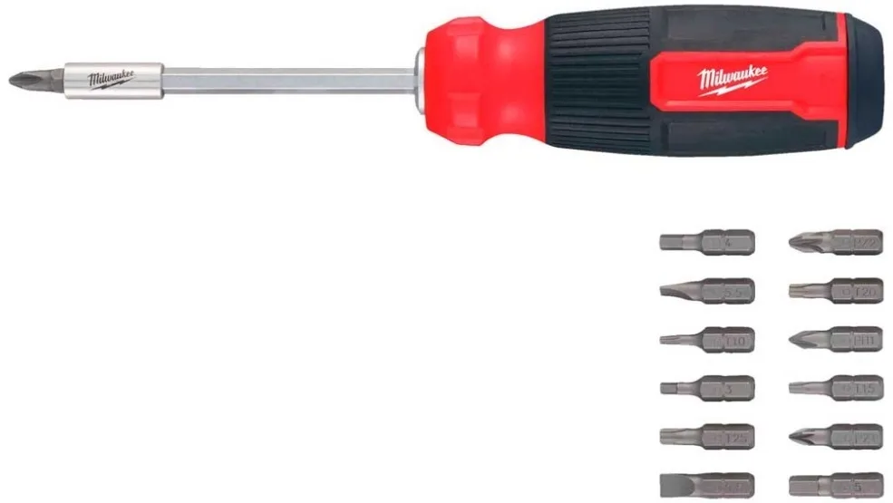 Викрутка Milwaukee 14-в-1 з двокомпонентним руків'ям сталь CrV Hex PH SL PZ Torx