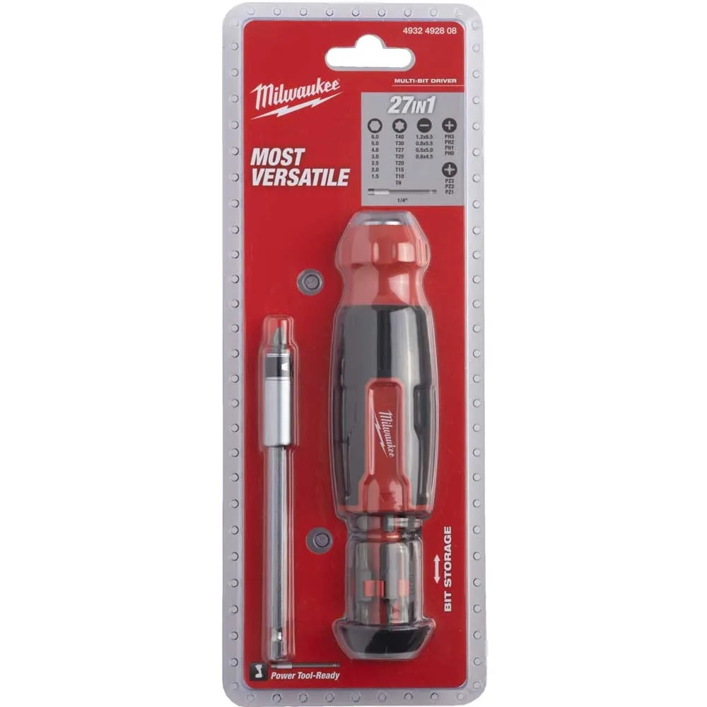 Викрутка Milwaukee 14-в-1 з двокомпонентним руків'ям сталь CrV Hex PH SL PZ Torx