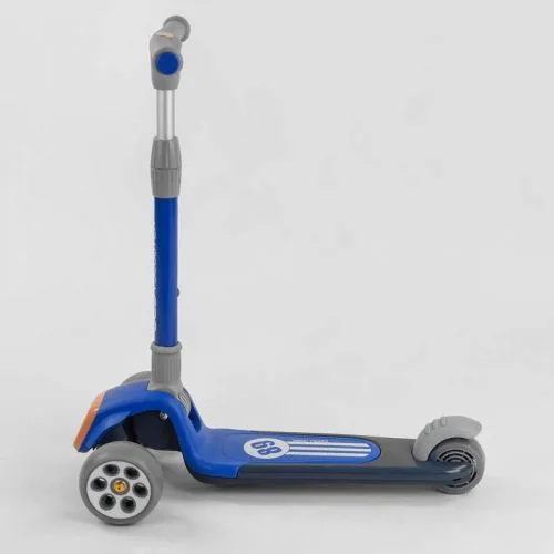 Триколісний самокат Best Scooter складаний з алюмінієвим кермом для дітей зі колесами, що світяться.