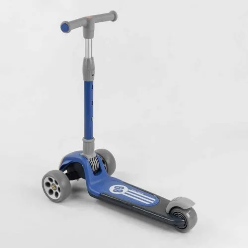 Триколісний самокат Best Scooter складаний з алюмінієвим кермом для дітей зі колесами, що світяться.