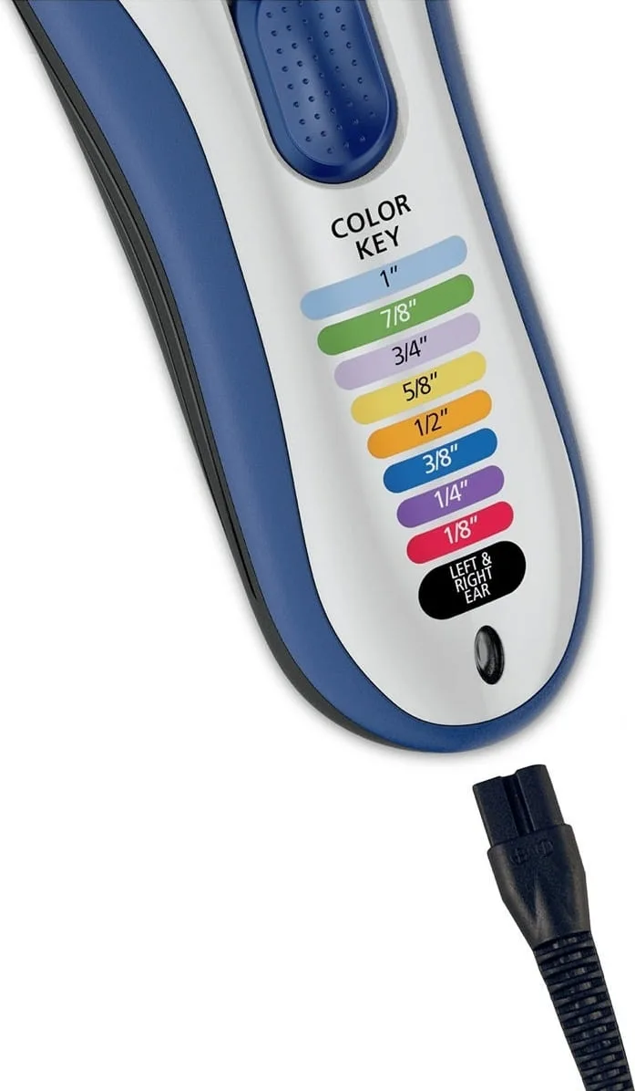 Набор для стрижки WAHL Color Pro беспроводной, сетевой + аккумуляторный, расческа, ножницы, нержавеющая сталь, синий
