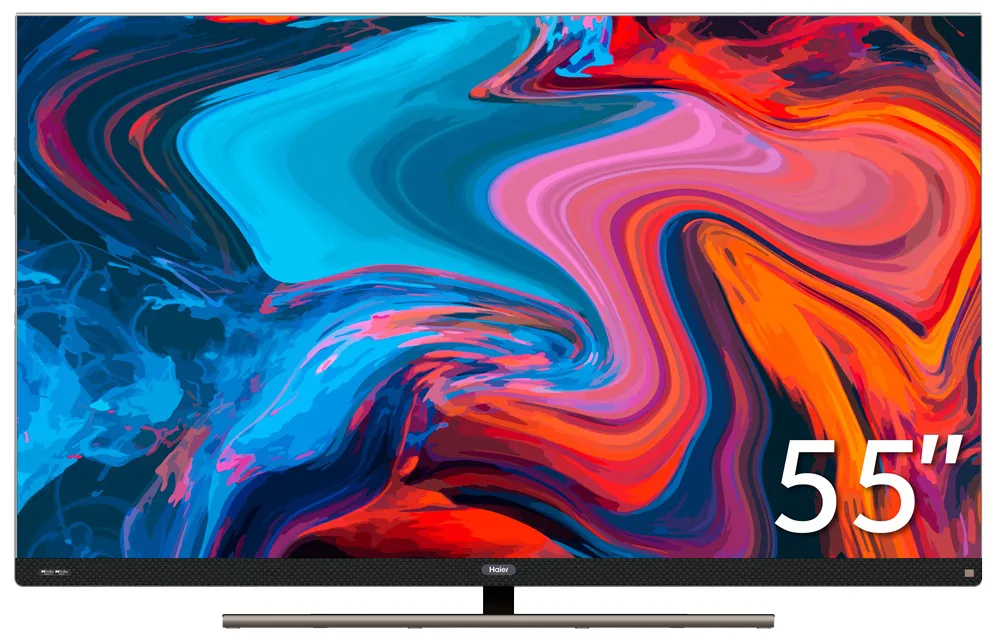 LED телевізор Haier 55 дюймів чорний 4K Smart TV 120 Гц HDR
