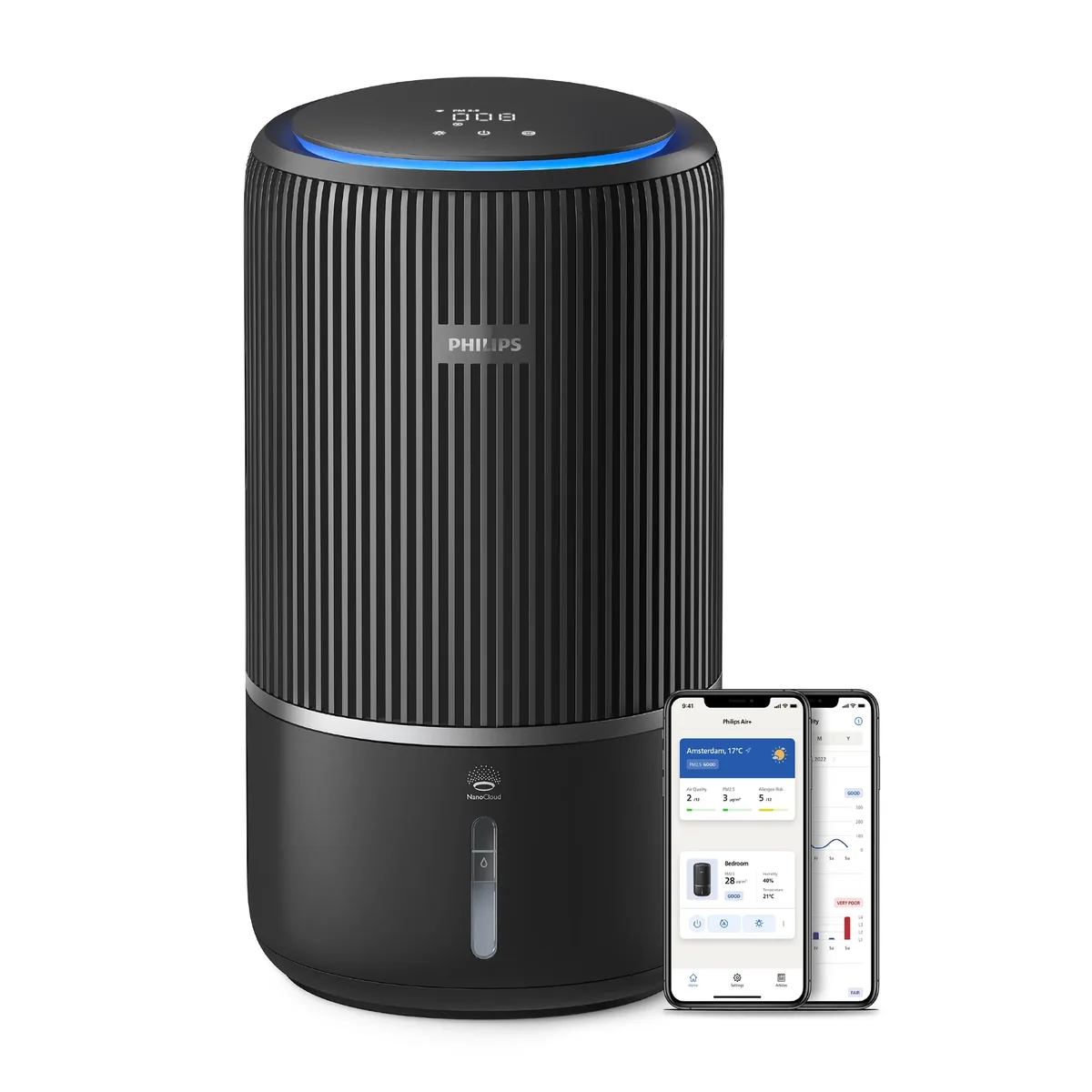Очисник повітря Philips 2 в 1 PureProtect Water Series 3400, для площі до 78 м2, продуктивність 300 м3/год, з технологією Nano, фі