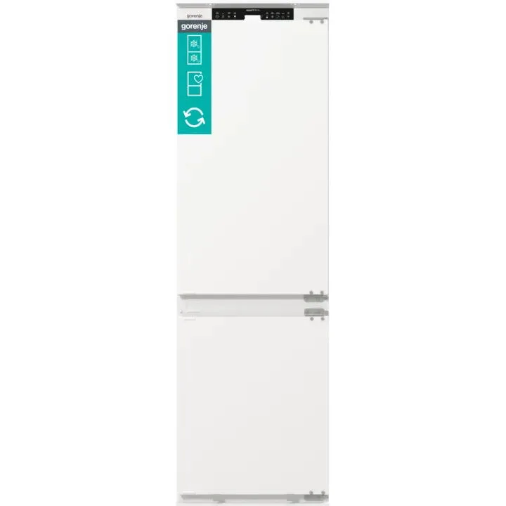 Холодильник Gorenje вбудований 284 л білий 2 двері з нижньою морозильною камерою Wi-Fi