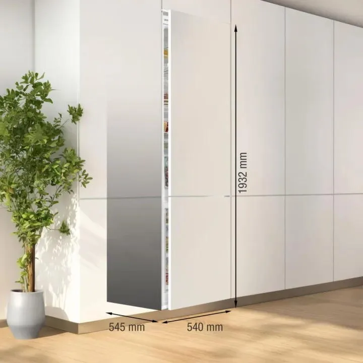 Холодильник Gorenje вбудований 284 л білий 2 двері з нижньою морозильною камерою Wi-Fi