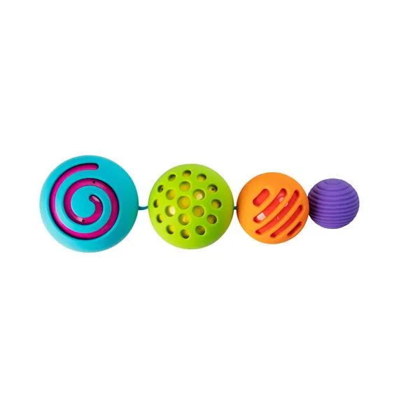 Іграшка-сортер сенсорна Fat Brain Toys 28х11х11 см різнокольорова