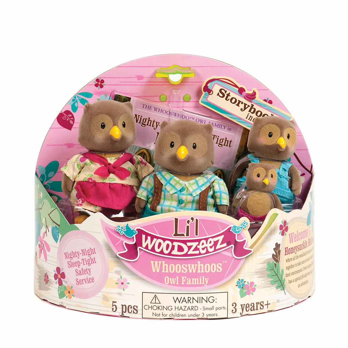 Набір фігурок Li'l Woodzeez Сім'я Сов 4од, книжка EN