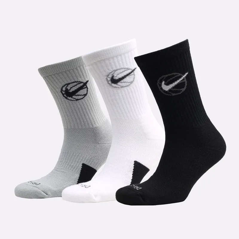 Шкарпетки Nike поліестер 38-42 чорний білий сірий 3 пари