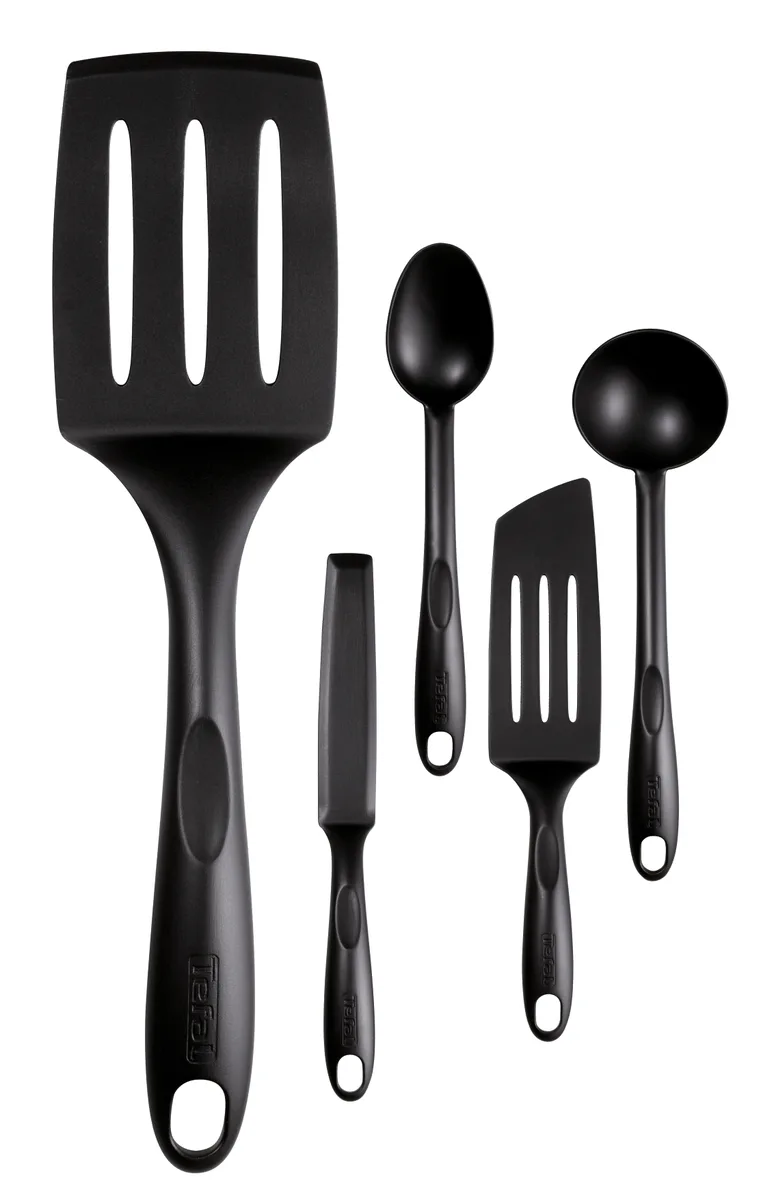 Набор кухонных инструментов Tefal Bienvenue, 5 предметов, пластик, черный