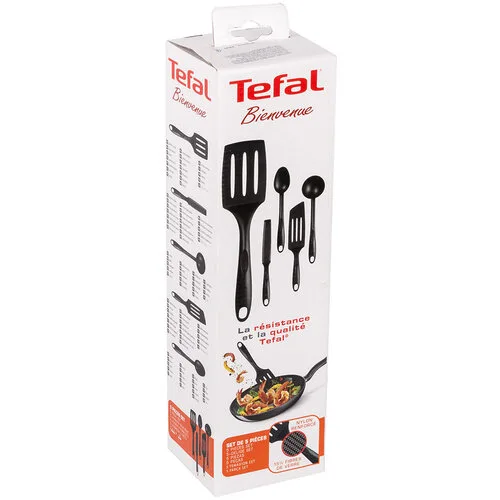 Набор кухонных инструментов Tefal Bienvenue, 5 предметов, пластик, черный
