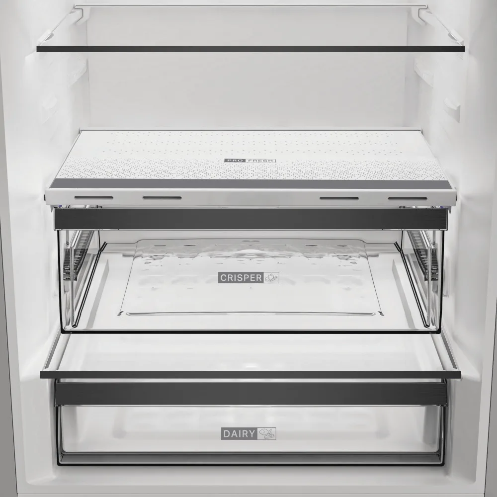 Холодильник Whirlpool з нижньою морозильною камерою 490 л Dual No Frost для дому та офісу холодильна камера 340 л