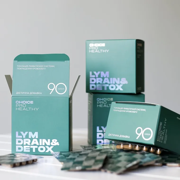 Choice Pro Healthy Lym Drain & Detox — комплекс для лімфатичної системи, 90 капсул Чойс