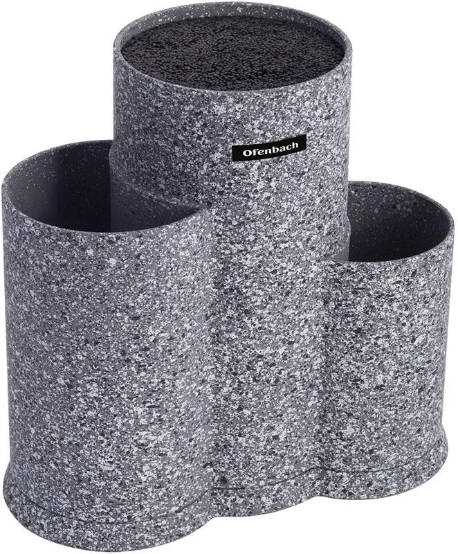 Підставка для ножів Ofenbach Grey Marble кругла сірий мармур 23 см