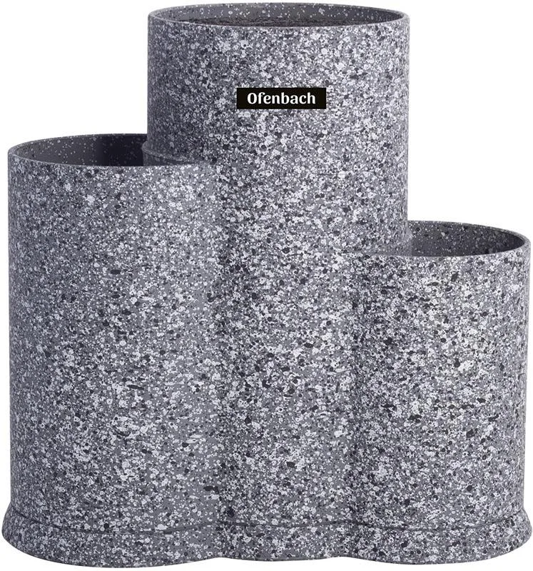 Підставка для ножів Ofenbach Grey Marble кругла сірий мармур 23 см