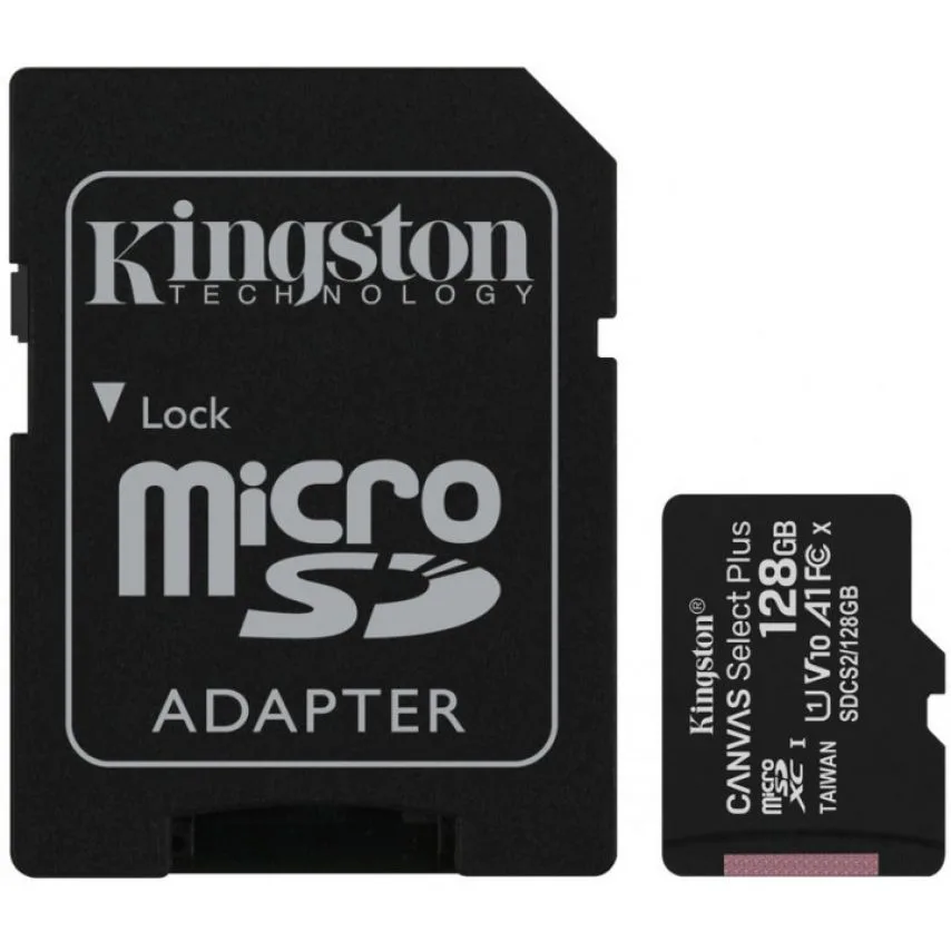 Карта пам'яті Kingston MicroSDXC 128Гб Class 10 UHS-I з адаптером