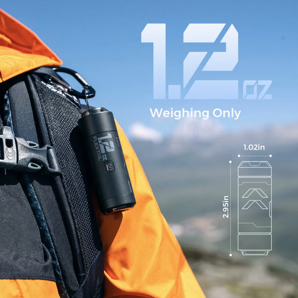 Портативний насос Flextail ABS 75х26 мм Чорний