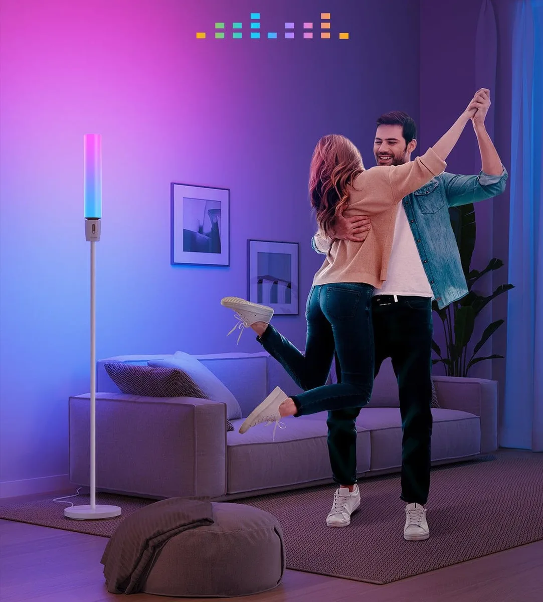 Торшер умный Govee H6078, 1500Lm, RGBICW, WI-FI/Bluetooth, белый