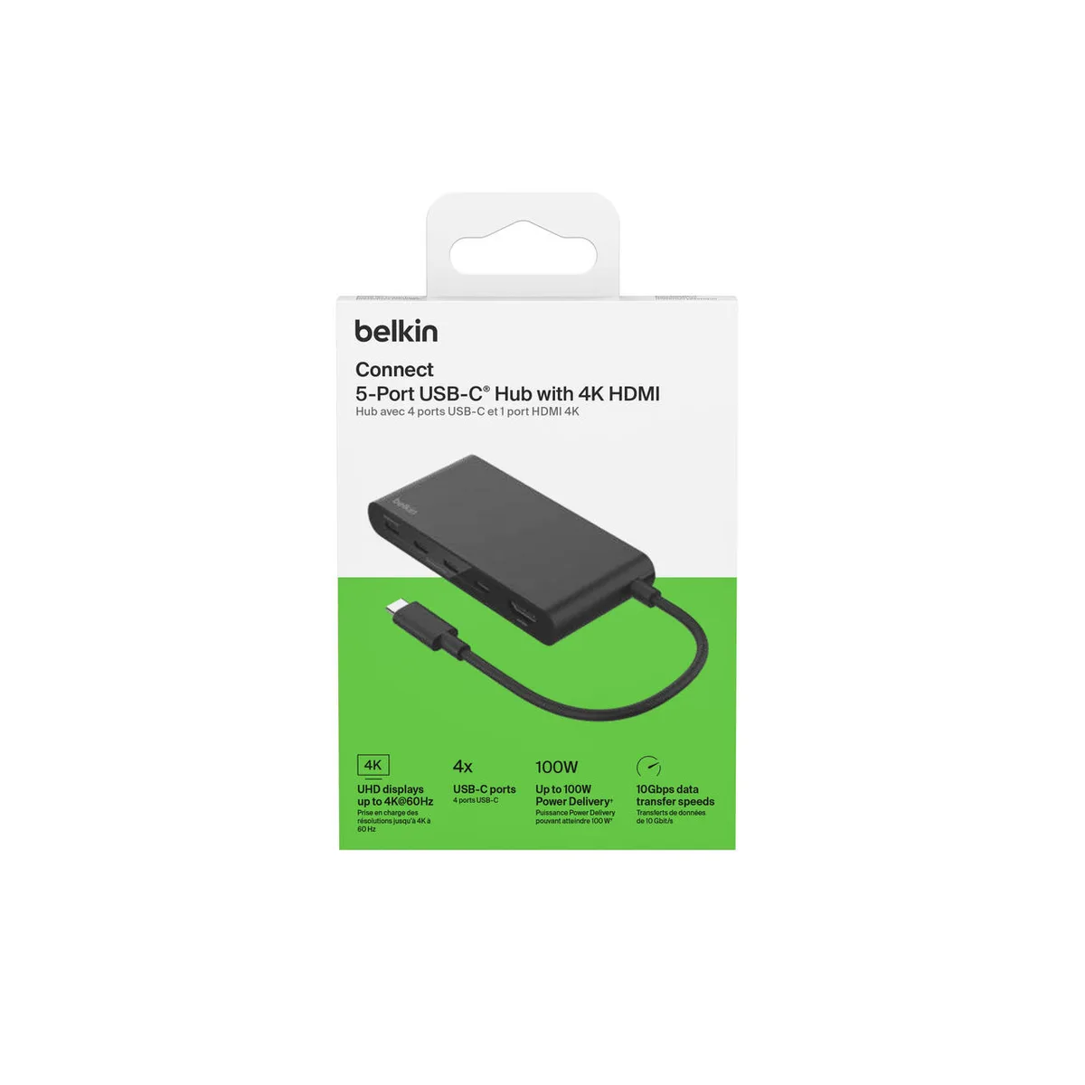 Хаб Belkin USB-C 5в1 HDMI/4хUSB-C