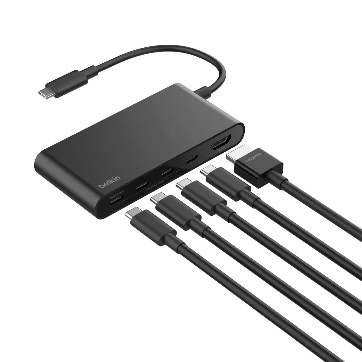 Хаб Belkin USB-C 5в1 HDMI/4хUSB-C