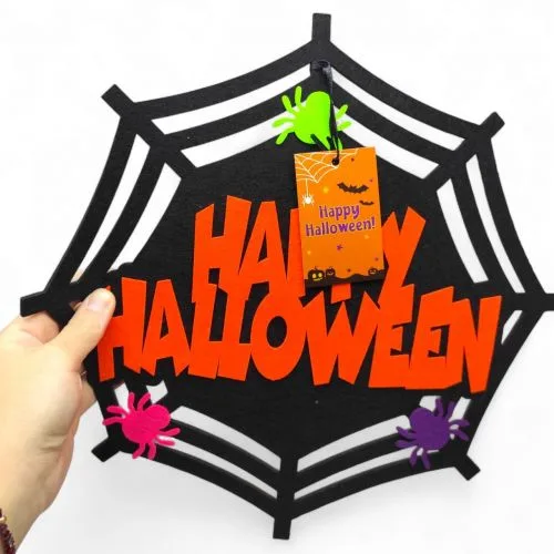Декор із фетру Павутина Happy Halloween Аппліка Краплі для прикраси інтер'єру на Хеллоуїн декор для свята
