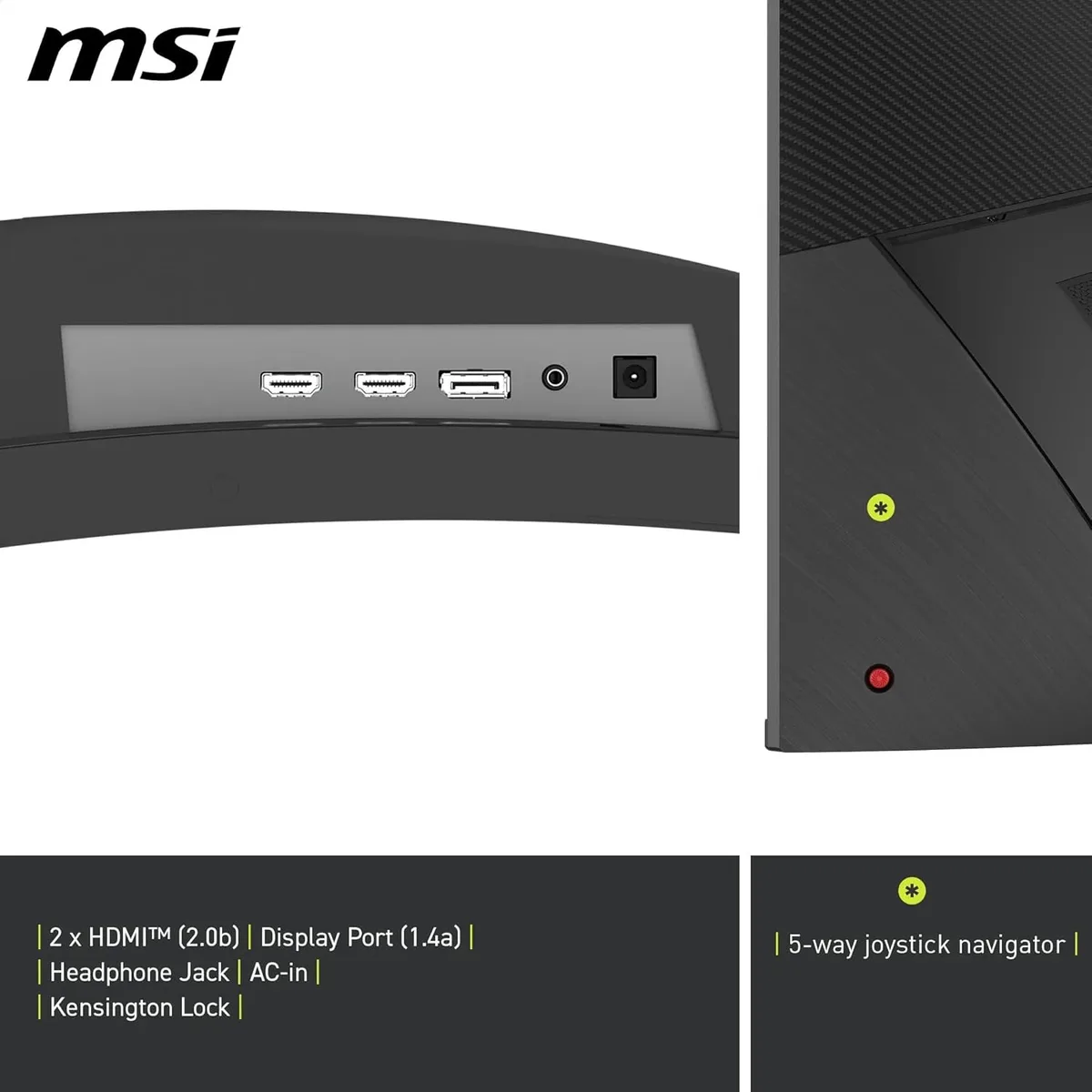 Монітор MSI VA 31.5" 2560x1440 180Hz Curved sRGB 111%