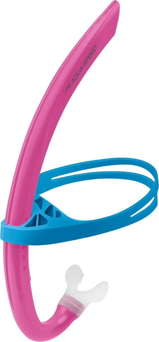 Дихальна трубка AQUA SPEED силікон One Size рожевий синій