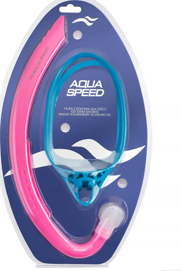 Дихальна трубка AQUA SPEED силікон One Size рожевий синій