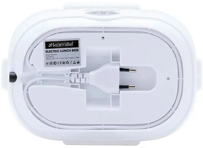 Ланч-бокс Kamille пластиковий 450 мл 650 мл сірий з підігрівом 220V 12V