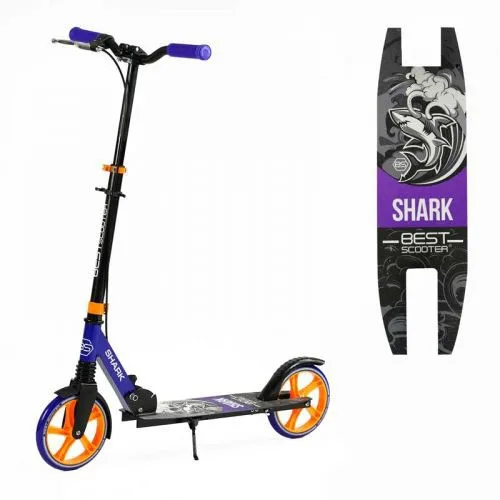 Самокат двоколісний Best Scooter SHARK з ручним гальмом для дітей та підлітків колеса 20 см