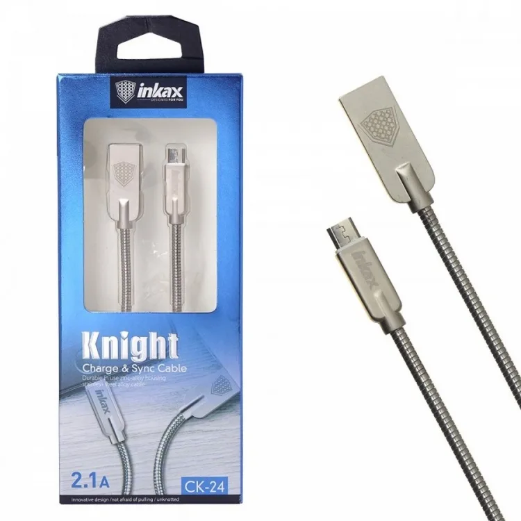 Кабель для зарядки Inkax micro usb 2.1A 100 см Чорний
