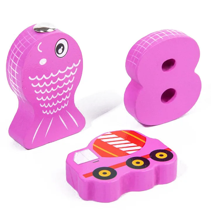 Деревянная игрушка Limo Toy развивающая рыбалка 30х30 см цветная