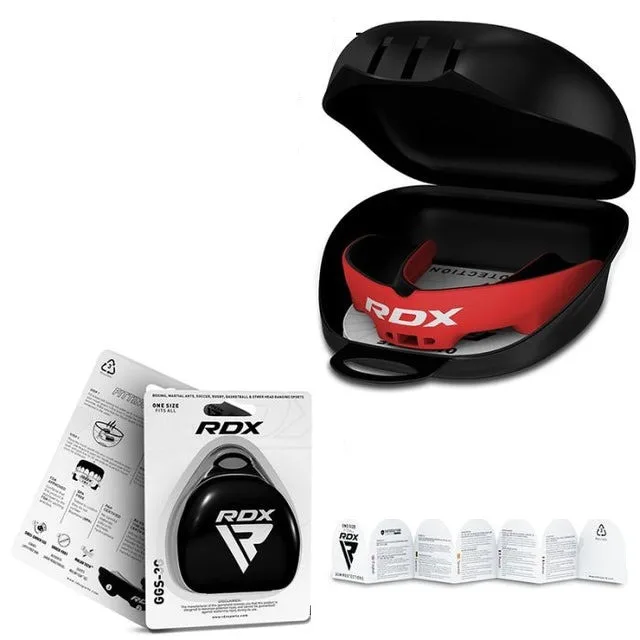 Капа RDX Inc термопластик однощелепна червона чорна 12+