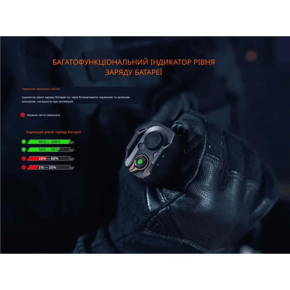 Тактический фонарь Fenix алюминий 154х43 мм красный белый 5800 лм