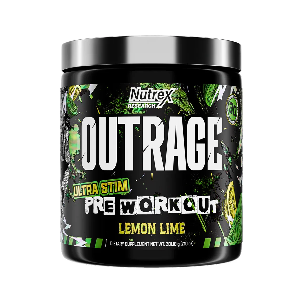 Nutrex Outrage High-Stim Pre-Workout 30 порцій Лимон Лайм