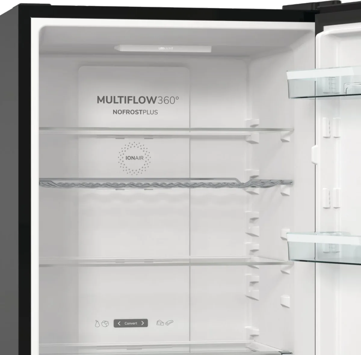 Холодильник Gorenje з нижньою морозильною камерою 204л А++ NoFrost свіжість овочів контроль вологості