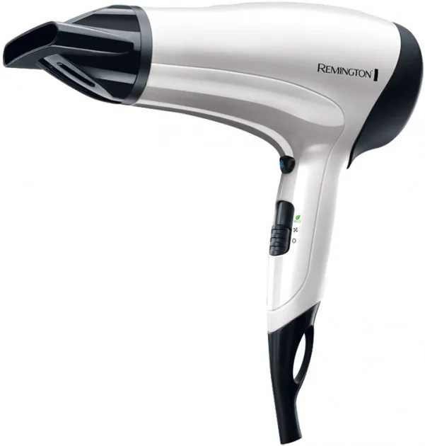 Фен Remington Power Volume 2000, 2000Вт, 3 скорости, диффузор, турмалиновая ионизация, холодный обдув, белый