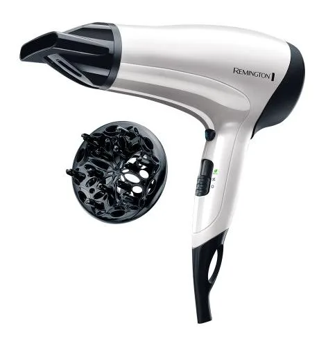 Фен Remington Power Volume 2000, 2000Вт, 3 скорости, диффузор, турмалиновая ионизация, холодный обдув, белый