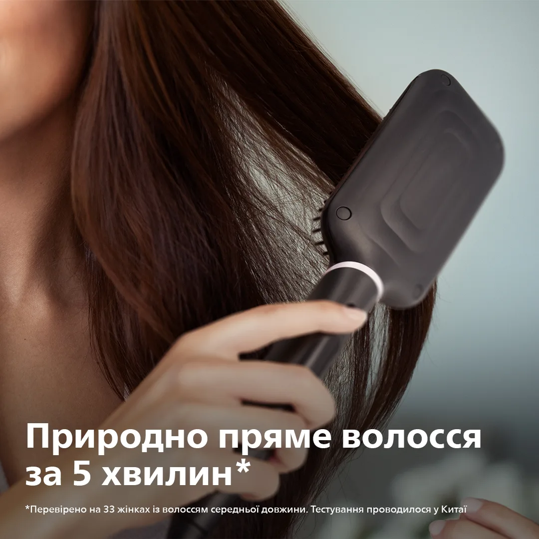 Гребінець Philips керамічний 2 температури 170-200°С чорний