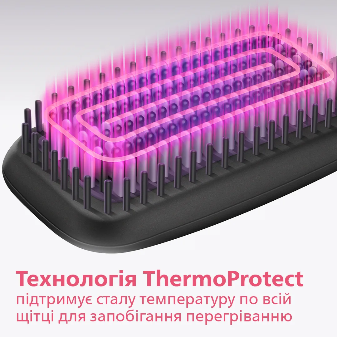 Гребінець Philips керамічний 2 температури 170-200°С чорний