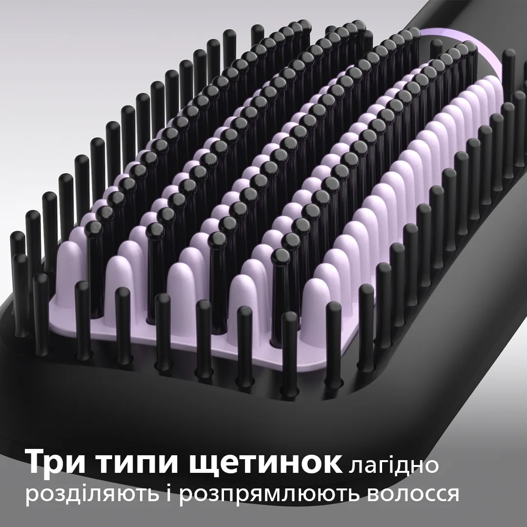 Гребінець Philips керамічний 2 температури 170-200°С чорний