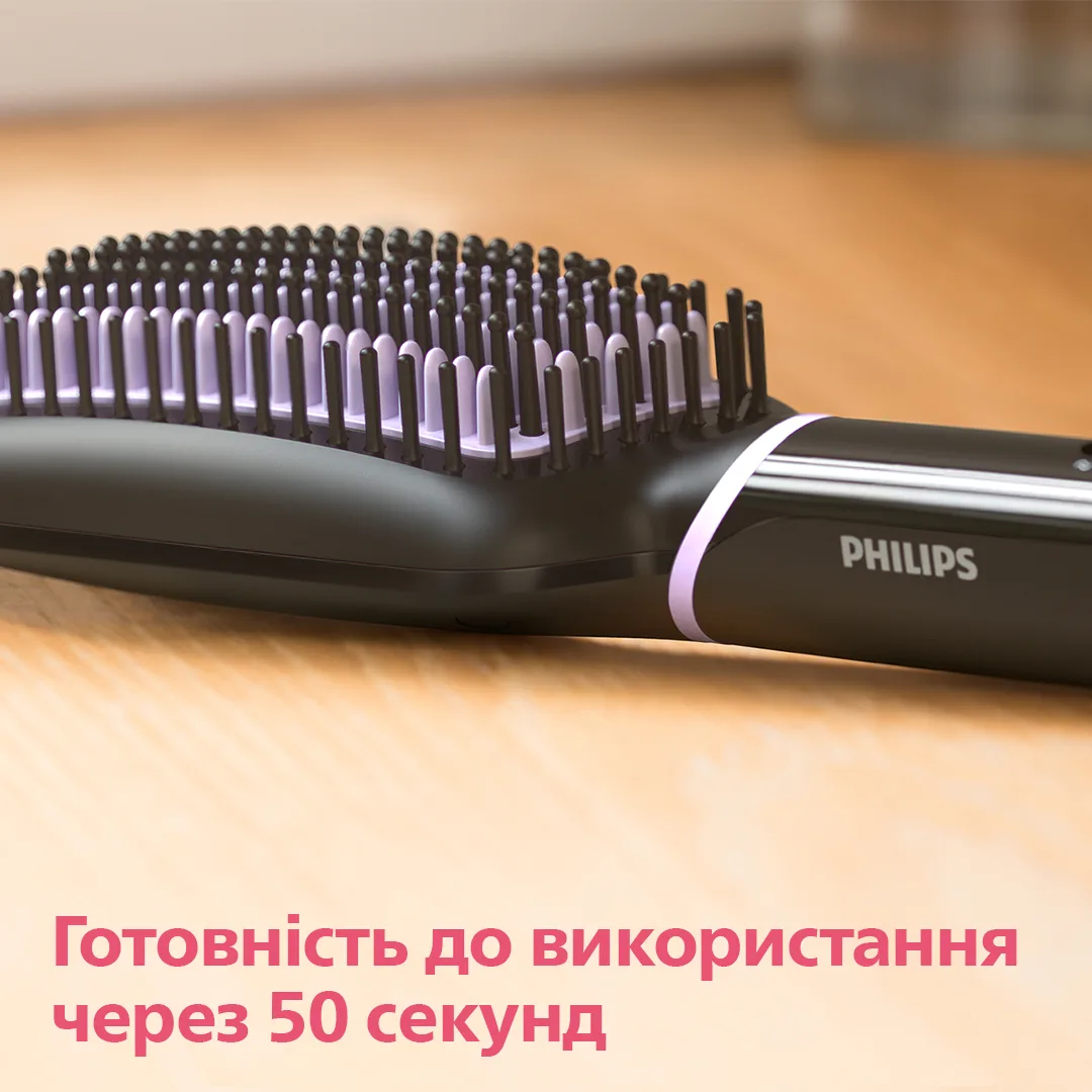 Гребінець Philips керамічний 2 температури 170-200°С чорний