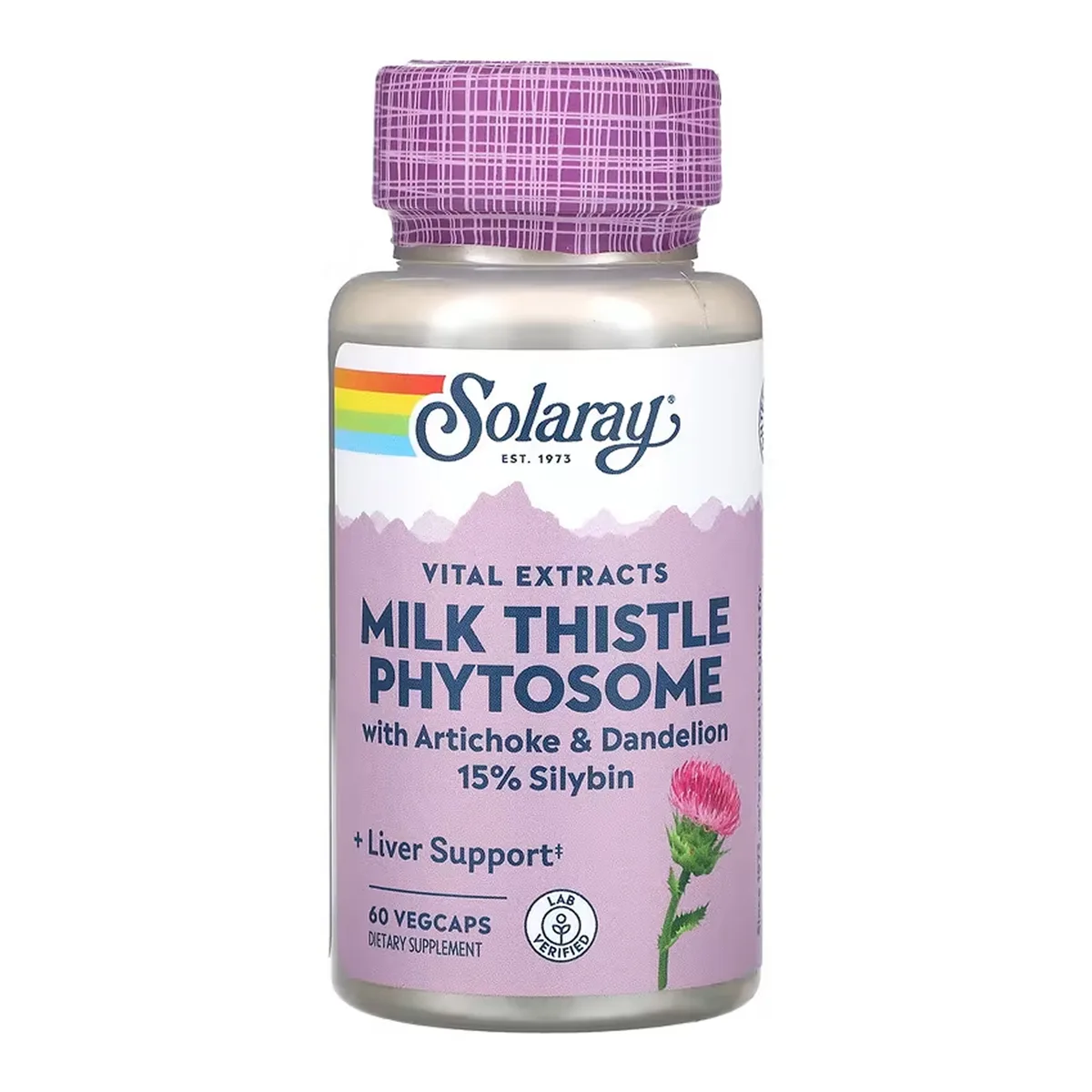 Solaray Milk Thistle Phytosome 200mg вегетаріанські капсули 60 шт