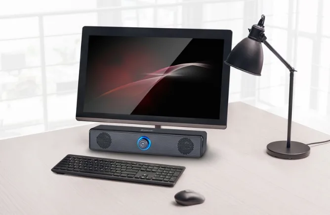 Акустика Defender 2 канали пластик 58х316х59 мм чорна 6 Вт USB
