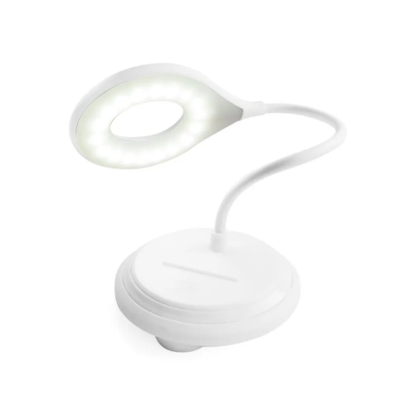 Настільна LED лампа пластикова 400mAh 4000K біла