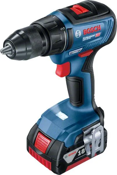 Акумуляторний шуруповерт Bosch Professional GSR 18 V-50, 18В, 2 батареї по 2А·год, 50Нм, 460·1800 об/хв, вага 1 кг.