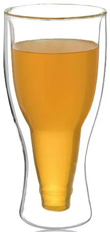 Склянка Beer Bottle скло 350 мл подвійні стінки прозоре